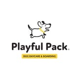 Playful Pack logo featuring a cartoon dog with text Dog Daycare & Boarding